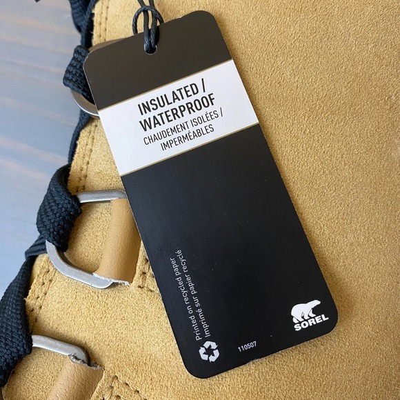 Sorel Tivoli Tall Insulated Snow Boots Women Size 7 Curry Suede Waterproof NEW - Picture 12 of 13